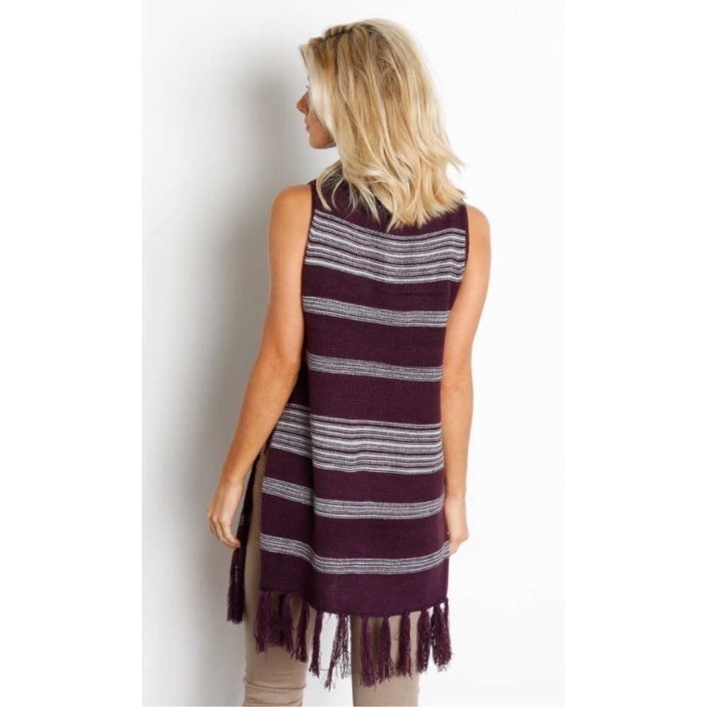 šBB DAKOTAš Mercer Turtleneck Striped Fringe⦠- Picture 4 of 9